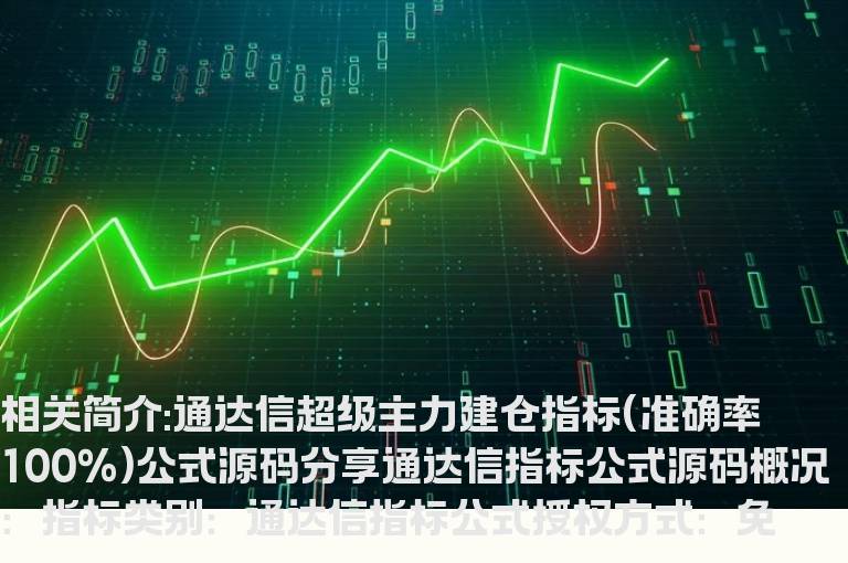 通达信超级主力建仓指标(准确率100%)公式源码分享