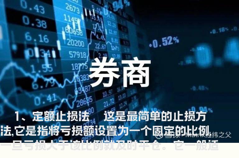 有效的三种止损方法