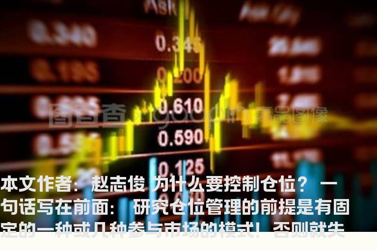 一文教你彻底搞懂如何控制仓位！