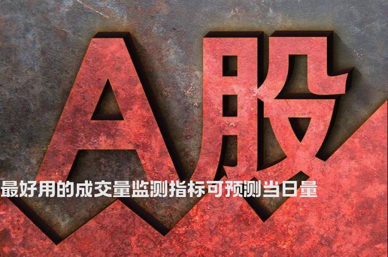 最好用的成交量监测指标可预测当日量