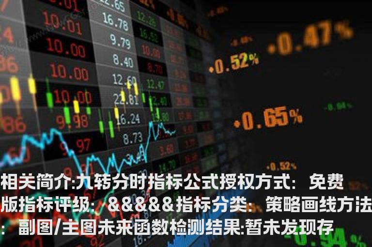 九转分时指标公式