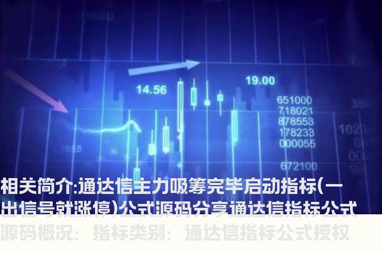 通达信主力吸筹完毕启动指标(一出信号就涨停)公式源码分享