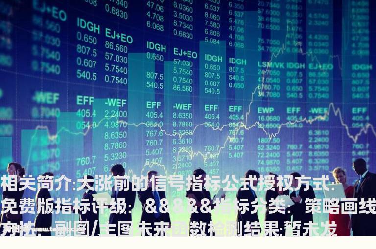 大涨前的信号指标公式