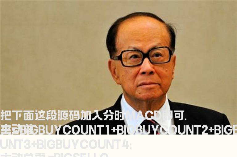 普通分时MACD加入主动买入卖出单（源码）