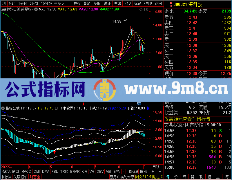 通达信九天大银河未加密选股指标公式源码