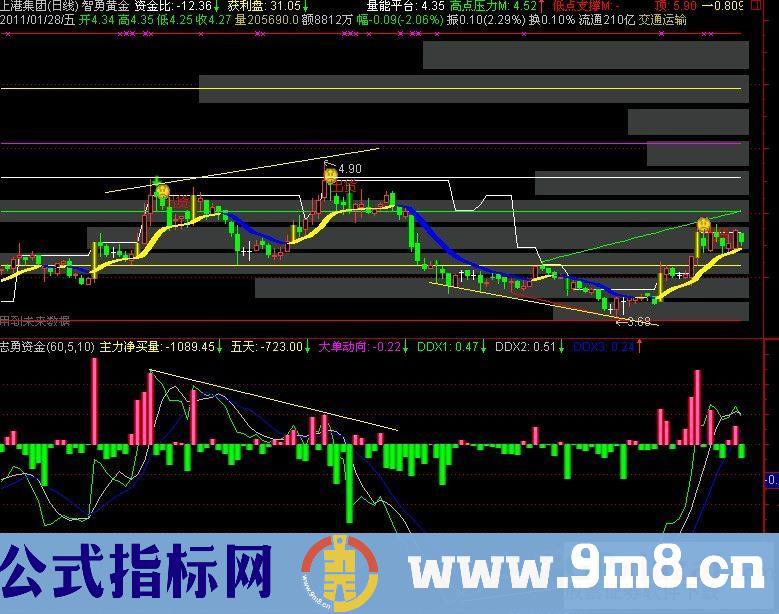 通达信L2正版DDX指标美化（源码 副图 贴图）