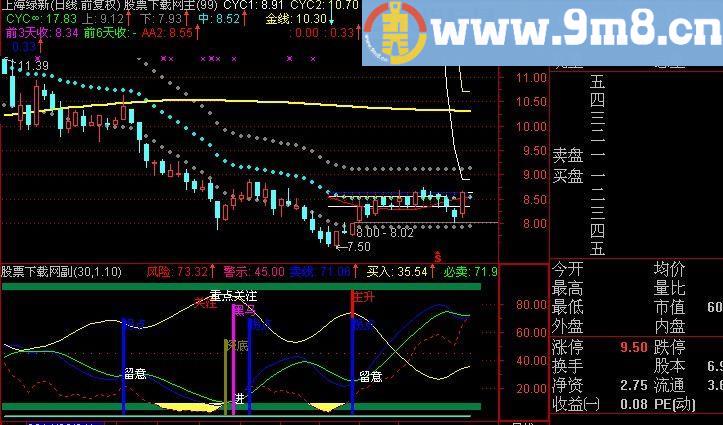 通达信个股监控指标(源码)