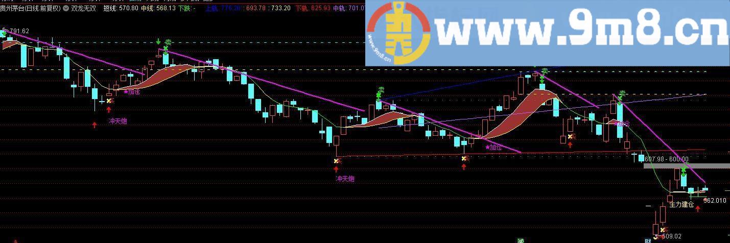 双龙无双 通达信主图指标 贴图 有未来 画线函数