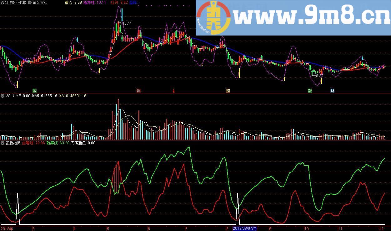 正版指标 庄见愁+海底活鱼 通达信指标 源码 贴图