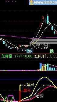 金牌黑马 追涨黑马线 通达信副图指标 源码 贴图