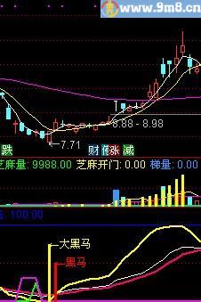 金牌黑马 追涨黑马线 通达信副图指标 源码 贴图