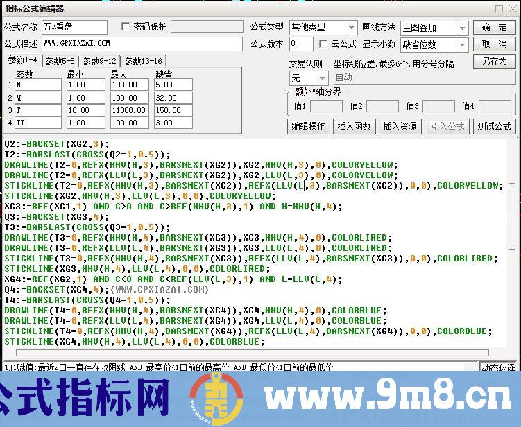 五K看盘 五K抓跌势 通达信主图指标 源码 贴图