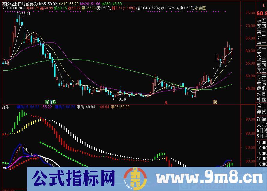 雍氏捉牛 通达信副图指标 九毛八公式指标网