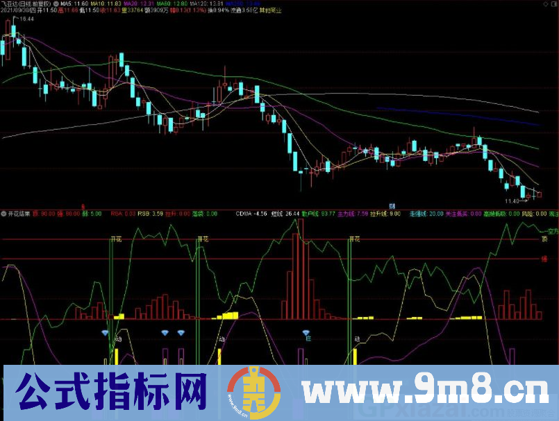 通达信开花结果副图指标 源码 贴图