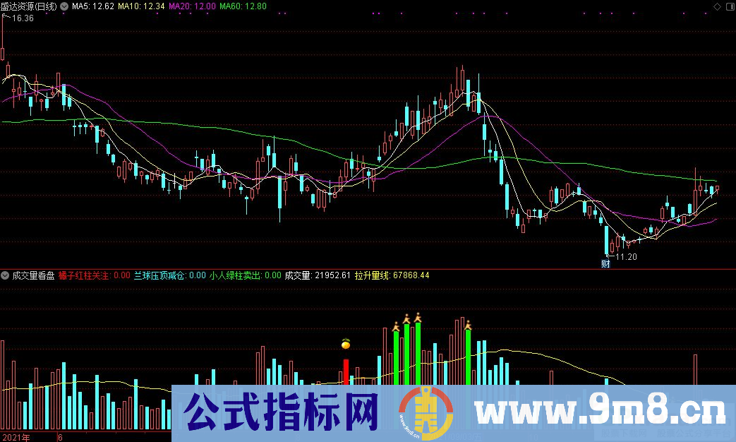 通达信成交量看盘副图指标 源码 贴图 用法说明