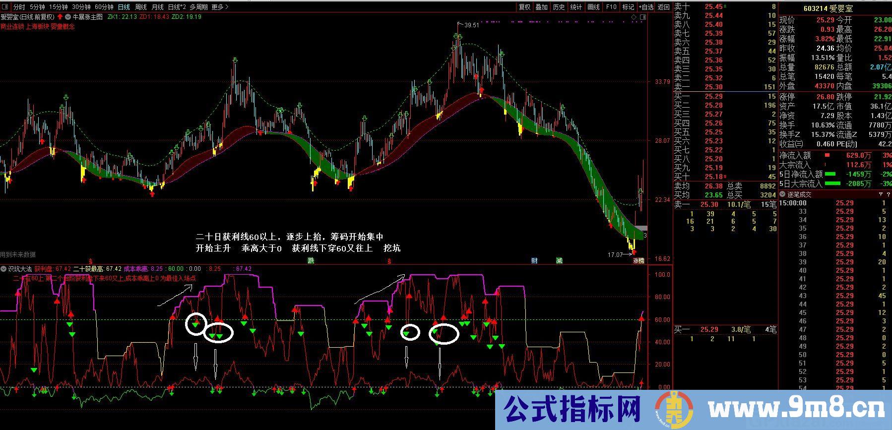 一直在用的指标 识坑大法 通达信副图指标 源码 贴图 使用方法