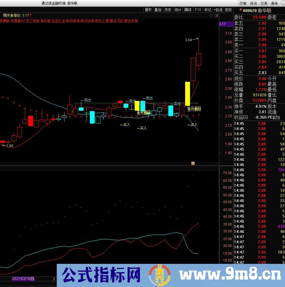 直观真实 想亏都难 通达信副图指标 源码 贴图