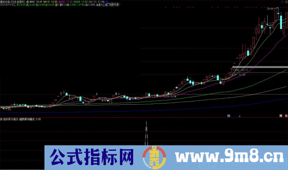 强势黑马爆点 捕捉黑马起爆点 通达信副图/选股指标 源码 贴图