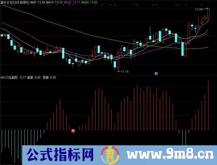通达信MACD柱副图指标 有使用方法 源码 贴图