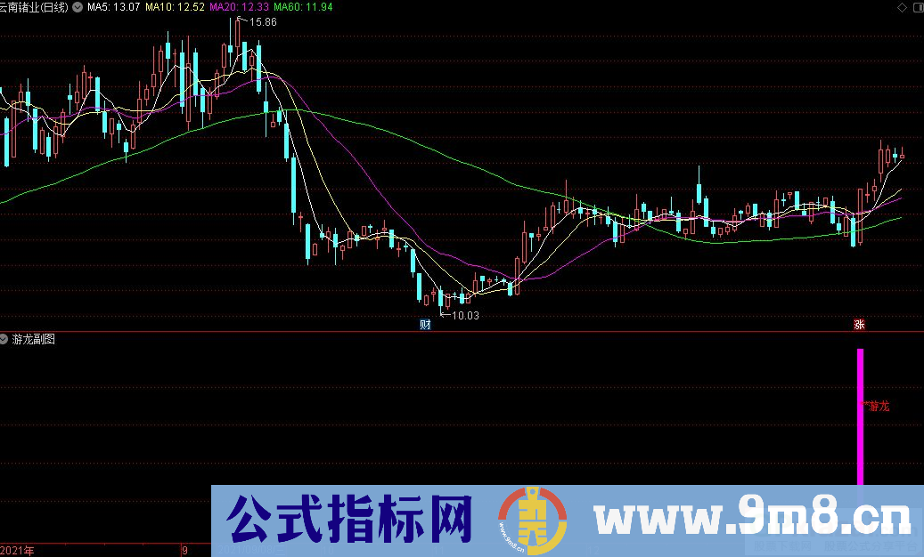 通达信2022游龙副图+选股指标 源码 贴图