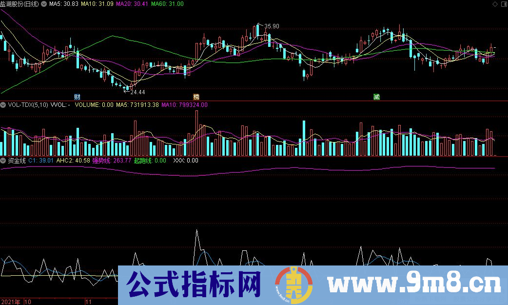 通达信资金线副图指标 监控资金的指标 源码 贴图