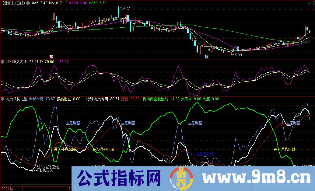 通达信会员机构之星副图指标 看趋势不错的指标 源码 贴图