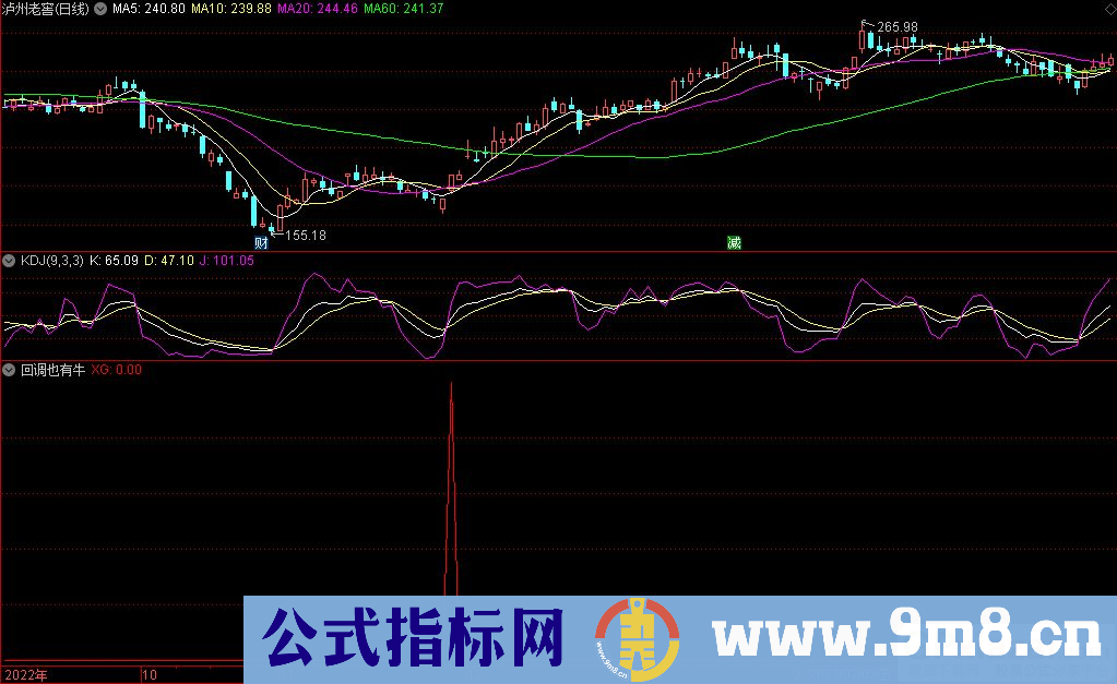 通达信回调也有牛副图/选股指标 源码 贴图