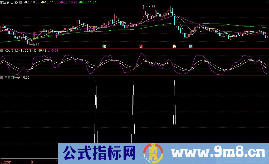 通达信王者回马枪选股指标 九毛八公式指标网