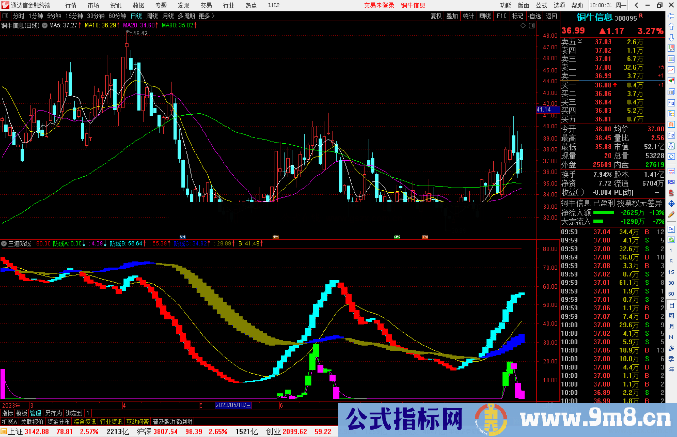 通达信三道防线指标公式源码