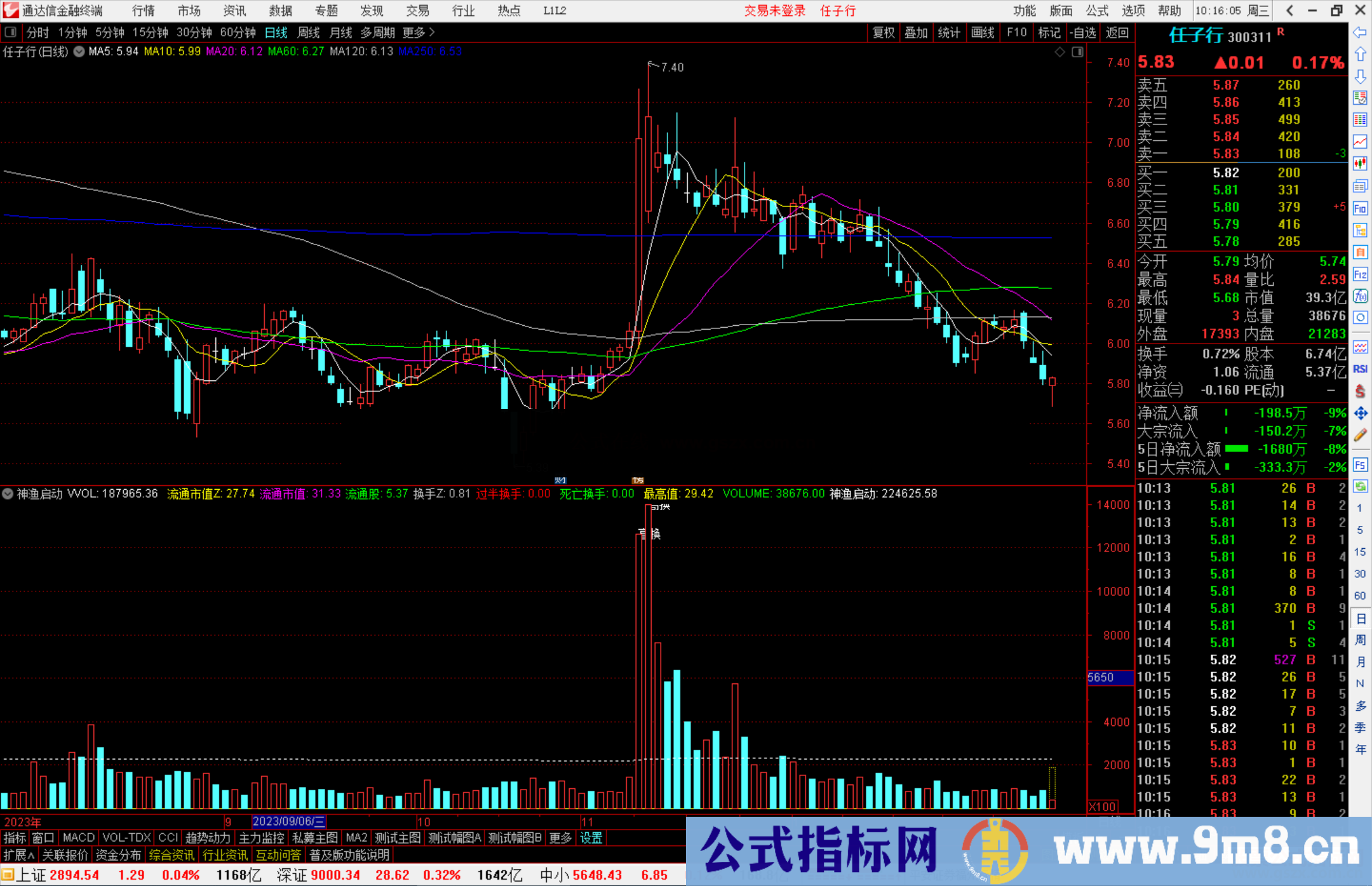通达信神渔启动指标公式源码