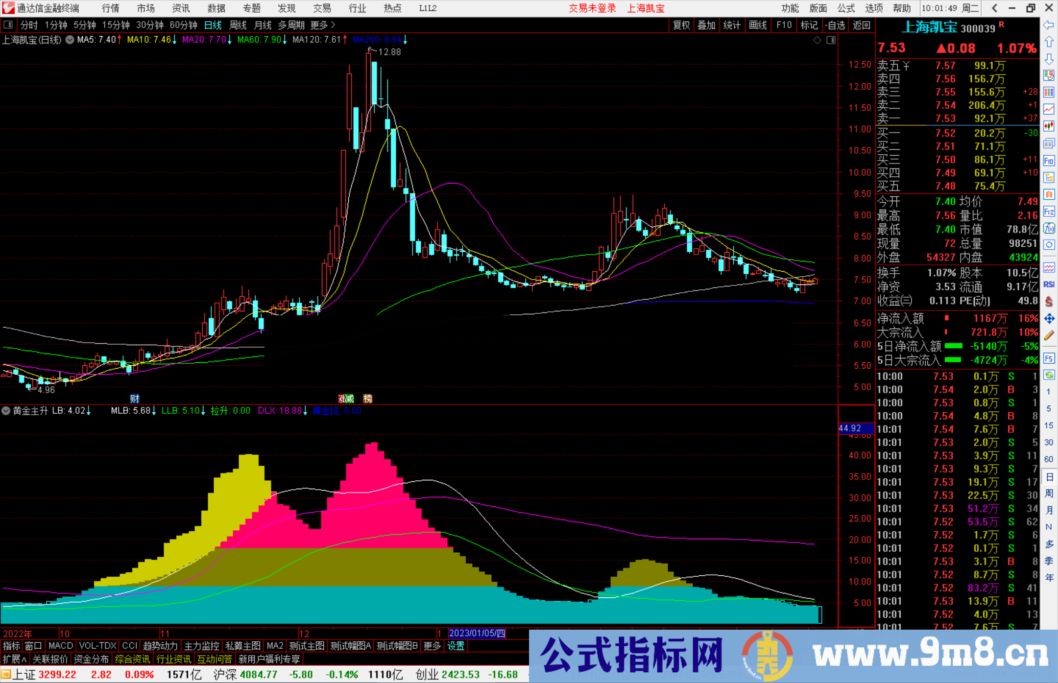 通达信黄金主升指标公式