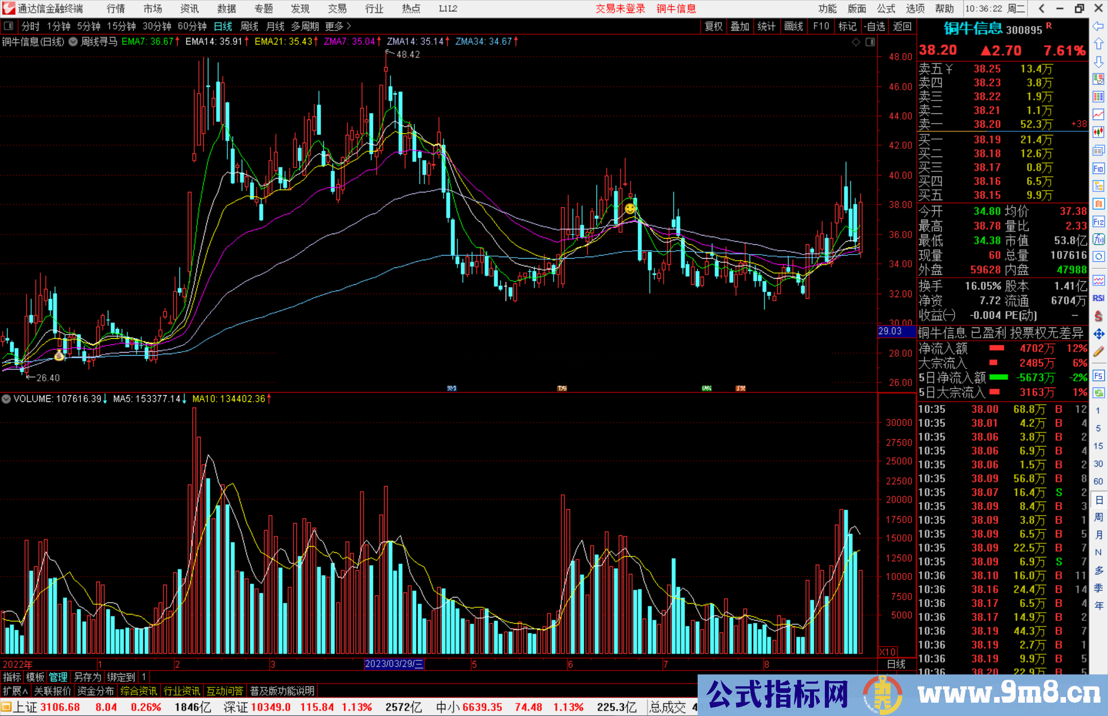 通达信周线寻马主图指标公式源码