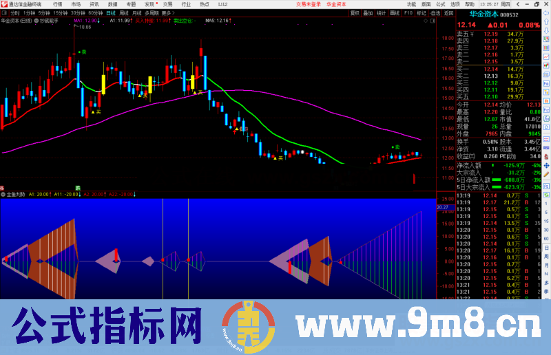 通达信金鱼判势副图指标公式源码 贴图