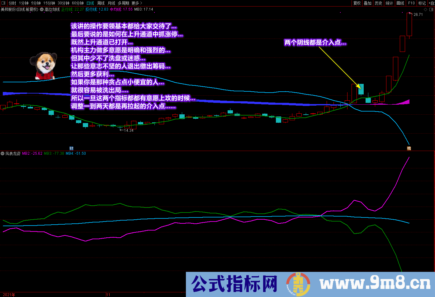 通达信《潜龙伏虎》《凤表龙姿》主副图及选股 找底、抓牛、提升盘感 源码文件分享