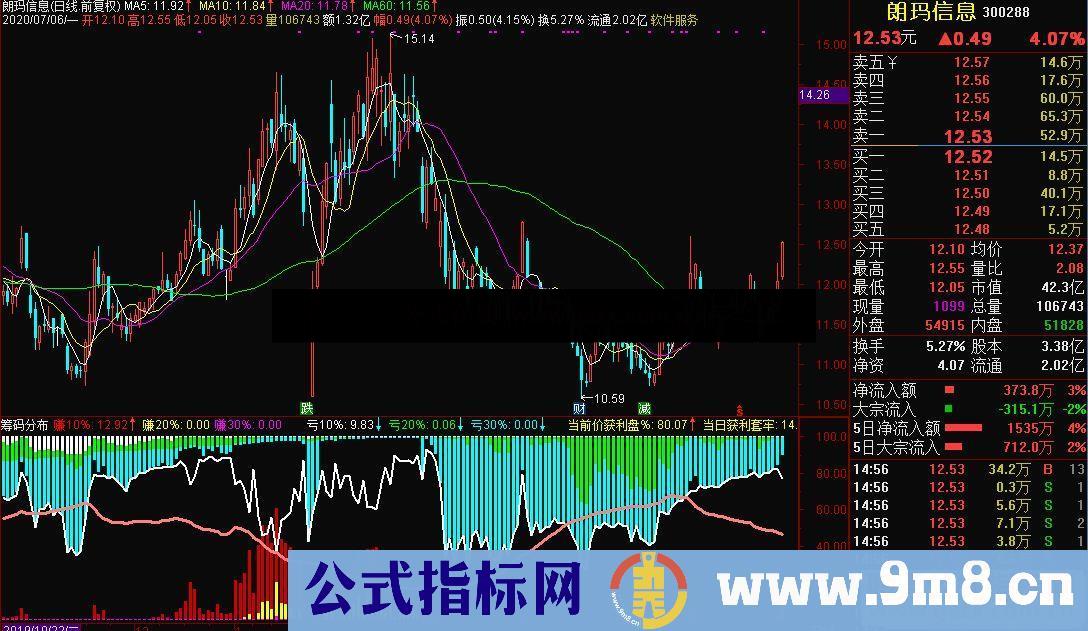 通达信盈亏比例副图指标 源码