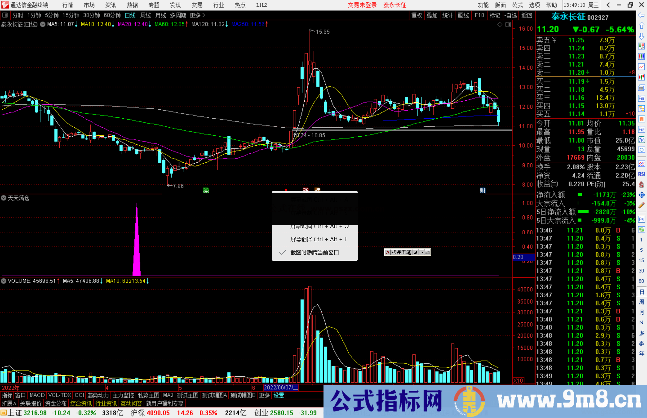 通达信天天满仓指标公式源码副图