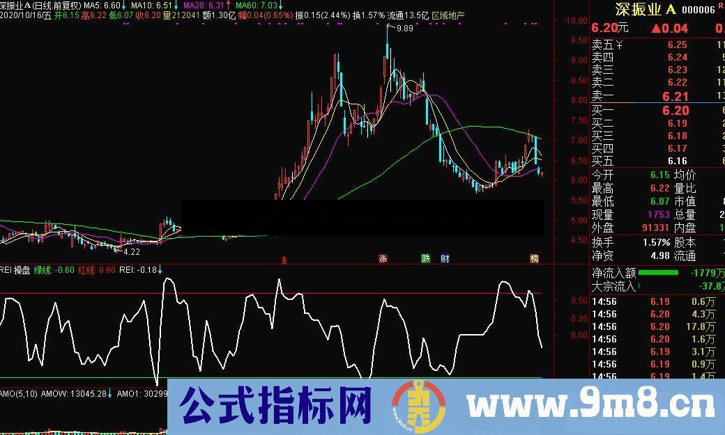 通达信REI 副图指标 源码无未来