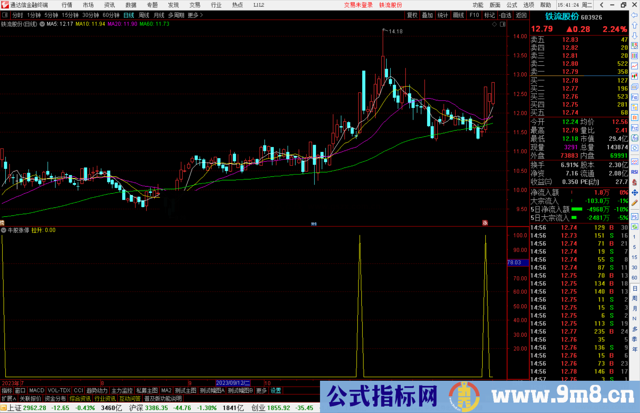 通达信牛股涨停指标公式源码副图