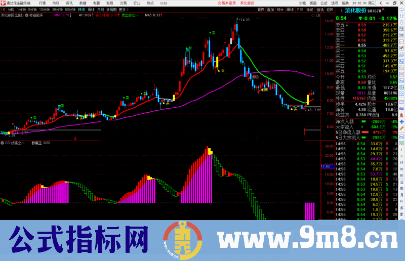 通达信抄底之波段抄底王副图指标公式源码