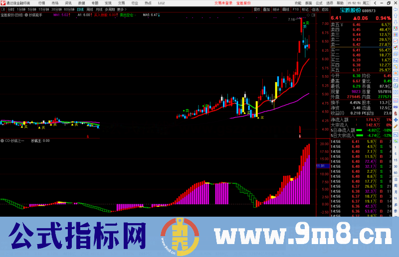 通达信抄底之波段抄底王副图指标公式源码
