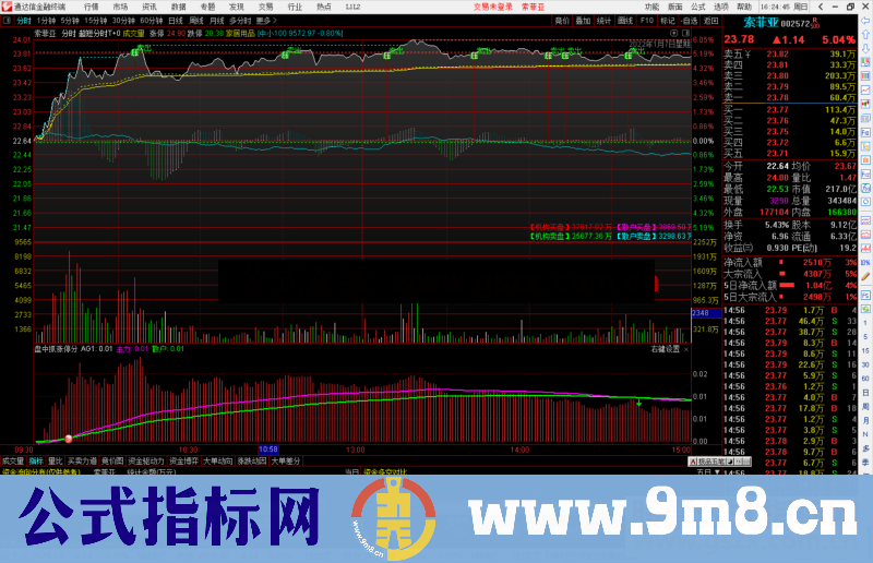 通达信牛逼技术之分时盘中抓涨停 10cm 20cm提前出信号