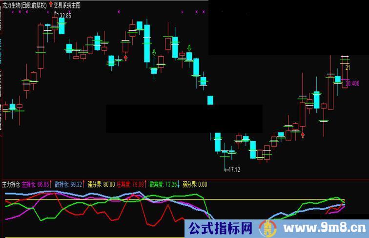 通达信主力持仓+庄稠度公式