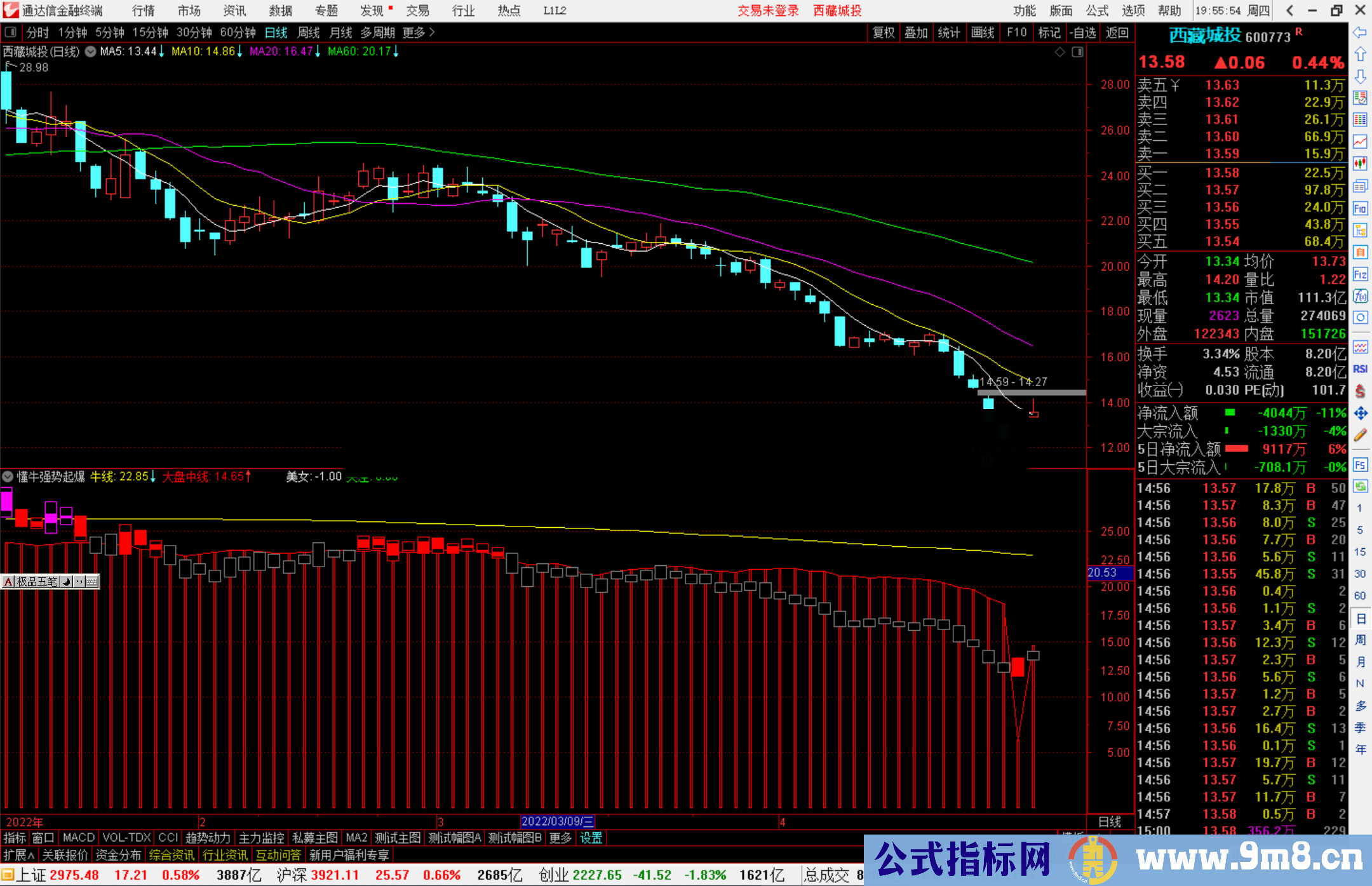通达信懂牛强势起爆副图指标 花18000元买来的懂牛指标 源码