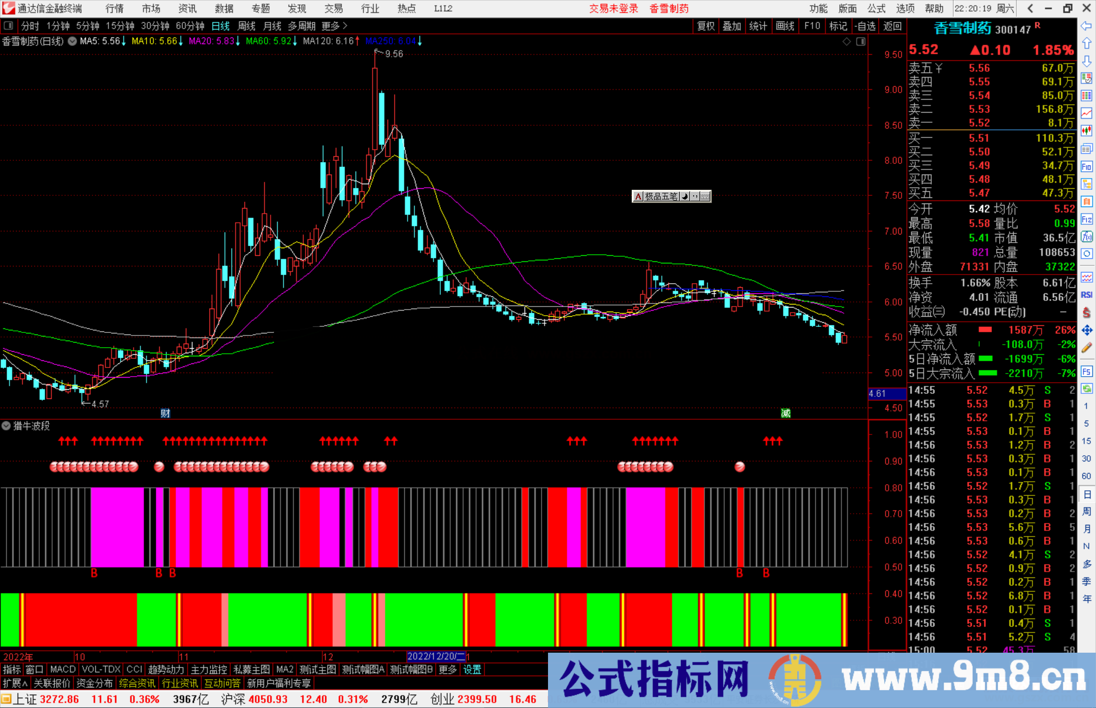 通达信猎牛波段指标公式源码