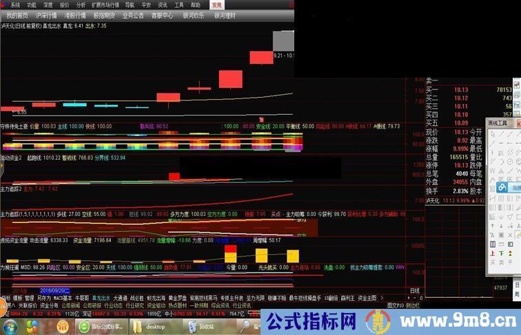 国庆大礼3：抓妖股指标——真龙出水（压箱底指标）网络热卖，无未来