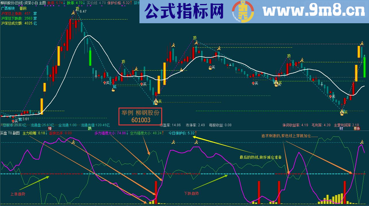 通达信实盘 T+0 副图 (副图分时副图 贴图) 主图副图配合使用 准确性较高