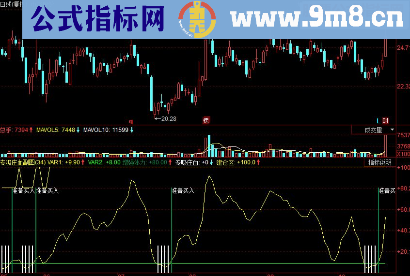 同花顺专吸庄血副图源码