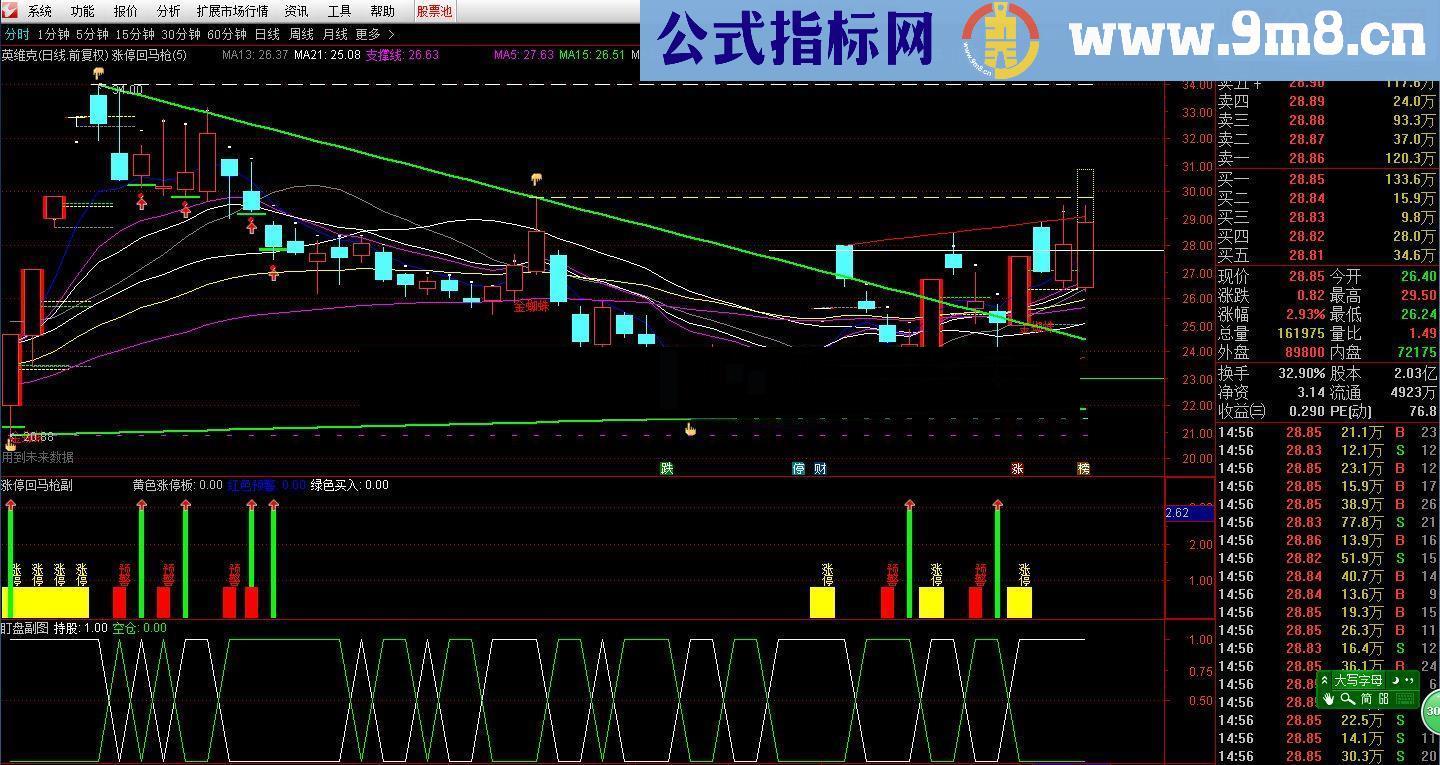 通达信回马枪优化 配合研究3个月心得源码