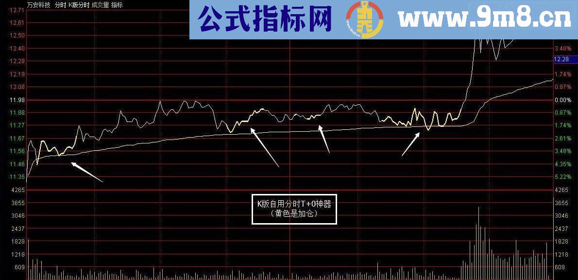 通达信K版翻倍分时T+0暴涨神器+跟庄吃肉主图指标 贴图