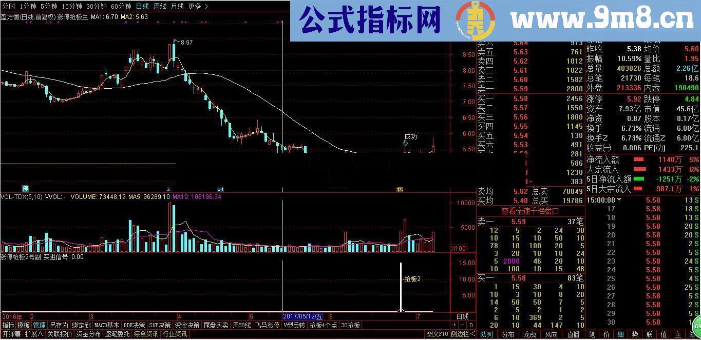 通达信 打板4个点，超短一日游，高成功率指标（贴图 无未来 简单粗暴直接有效）